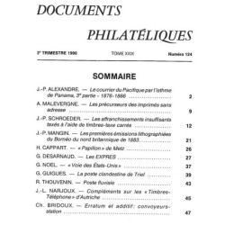DOCUMENTS PHILATELIQUES - No124 - AVRIL 1990.