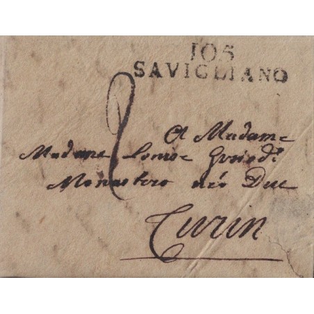 ITALIE - DEPARTEMENT CONQUIS - LA STURA -105 SAVIGLIONO - 9 MARS 1811.