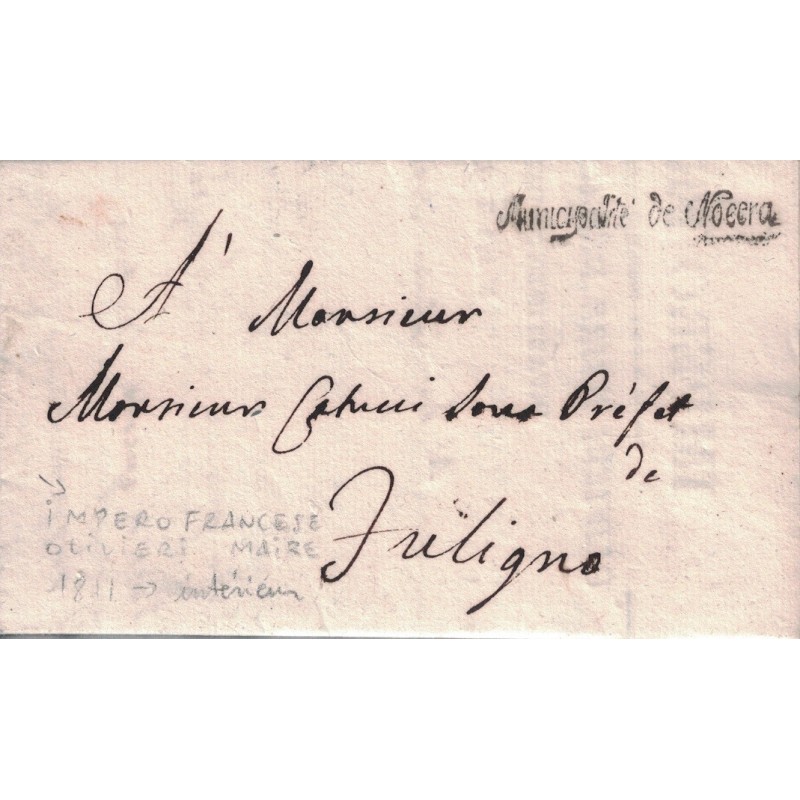ITALIE - DEPARTEMENT CONQUIS - LE TRASIMENE - DEPARTEMENT 111 - IMPERO FRANCESE - OLIVIERI MAIRE DEL CANTONE DI NOCERA. ITALIE - DEPARTEMENT CONQUIS - LE TRASIMENE - DEPARTEMENT 111 - IMPERO FRANCESE - OLIVIERI MAIRE DEL CANTONE DI NOCERA.