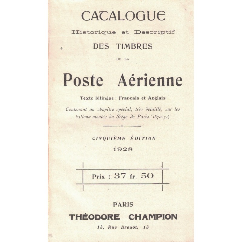 1927-1959 neufs - Timbre France neuf ** Poste Aérienne 1947 N° 20 Paire Cote 120