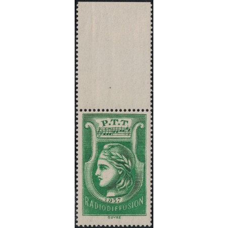 RADIODIFFUSION - TAXE POUR LA RADIO - No3 NEUF SANS TRACE DE CHARNIERE - DUREE 3 ANS - BORD DE FEUILLE..