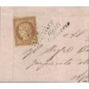 No001 - 10c CERES - PC1374 - CURSIVE - 19 GATI DI VIVARIO - CORSE - SUR FRAGMENT DE LETTRE - SIGNATURE CERES.