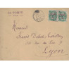 MAROC - FEZ-MELLAH - TYPE BLANC SURCHARGE PROTECTORAT FRANCAIS - 17-5-1915- LETTRE POUR LA FRANCE