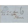 TUNISIE - TUNIS - PAR BONE - ENTREE MARITIME SUR LETTRE DE TUNIS POUR PARIS LE 8 FEVRIER 1855.