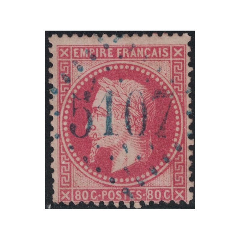 No032 - TUNIS - TUNISIE - EMPIRE 80c ROSE - OBLITERATION GC5107 - EN BLEU - COTE 90€.