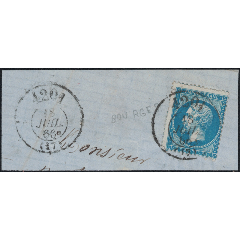 No022 - BUREAU DE PASSE 4201-VIERZON - COTE 90€ - FRAGMENT DE LETTRE.