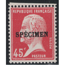 COURS D'INSTRUCTION - No175-CI 1 - PASTEUR SURCHARGE SPECIMEN - COTE 37€.