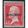 COURS D'INSTRUCTION - No175-CI 1 - PASTEUR SURCHARGE SPECIMEN - COTE 37€.