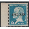 COURS D'INSTRUCTION - No177-CI 1 - PASTEUR SURCHARGE SPECIMEN - COTE 37€.