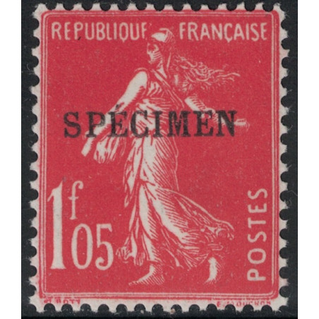 COURS D'INSTRUCTION - No195-CI 1 - SEMEUSE SURCHARGE SPECIMEN - COTE 38€.
