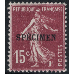 COURS D'INSTRUCTION - No189-CI 1 - SEMEUSE SURCHARGE SPECIMEN - COTE 36€.
