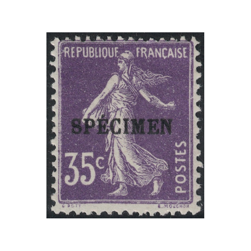 COURS D'INSTRUCTION - No142-CI 2 - SEMEUSE SURCHARGE SPECIMEN - COTE 80€.