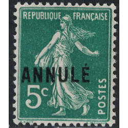 COURS D'INSTRUCTION - No137-CI 1 - SEMEUSE SURCHARGE ANNULE - COTE 70€.
