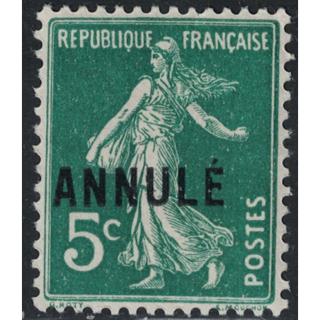 COURS D'INSTRUCTION - No137-CI 1 - SEMEUSE SURCHARGE ANNULE - COTE 70€.