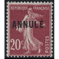 COURS D'INSTRUCTION - No139-CI 1 - SEMEUSE SURCHARGE ANNULE - COTE 22€.