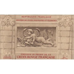 CROIX ROUGE - CARNET DE 1952 - COTE CARNET 550€ - BLOC DETACHE DE LA COUVERTURE.