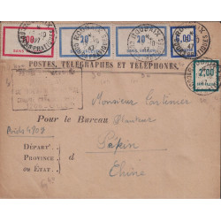 NORD - ROUBAIX - COURS D'INSTRUCTION - LETTRE POUR LA CHINE - COURS PRATIQUES DES POSTIERS.