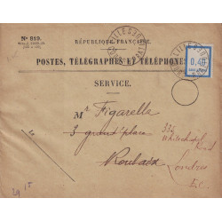NORD - LILLE - COURS D'INSTRUCTION - LETTRE POUR LONDRES - COURS PRATIQUES DES POSTIERS.