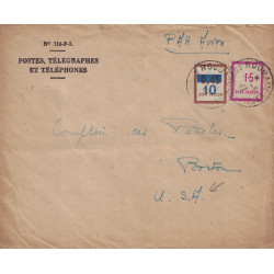 NORD - ROUBAIX - COURS D'INSTRUCTION - LETTRE PAR AVION POUR LES USA - COURS PRATIQUES DES POSTIERS.