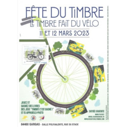 ENTIER POSTAL ILLUSTREE AU RECTO - LE TIMBRE FAIT DU VELO - FETE DU TIMBRE 2023.