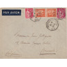TYPE PAIX - MARSEILLE A KOBE N°2 - LETTRE BATEAU AVION DU 28-11-1937 POUR LA BELGIQUE.