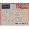 TYPE PAIX & PA 3F50 - KOBE A MARSEILLE N°1 - 17-8-1937 - DATEUR INVERSE - LETTRE BATEAU AVION POUR MARSEILLE.