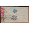 VICTOR HUGO - BANDE DE 5 + PAIX ET SEMEUSE - KOBE A MARSEILLE N°5 - 9-12-1934 - LETTRE BATEAU AVION POUR NANTES.