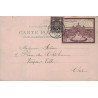 EXPOSITION 1900 DRAPEAU - 24-9-1900 - SAGE 10c AVEC GRANDE VIGNETTE DU PALAIS DE L'ELECTRICITE.
