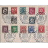 ARMOIRIES DE VILLE - 1er SERIE 12 TIMBRES  SUR LETTRE DU 6-7-1942 - PARIS LA FRANCE EUROPENNE LA VIE NOUVELLE.