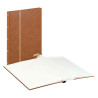 CLASSEUR POUR TIMBRES STANDARD avec 16 pages blanches, 230 x 305 x 15 mm, brun clair .