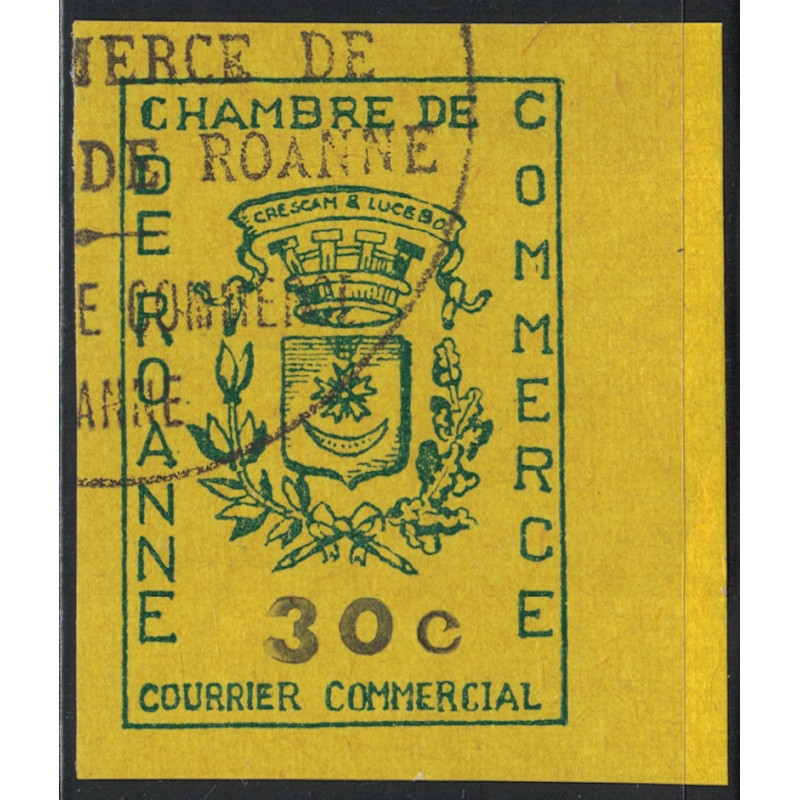 TIMBRE DE GREVE - No14 - MAURY - GREVE VILLE DE ROANNE - COTE 125€