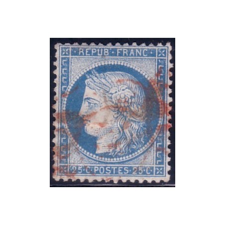 No060 - 25c CERES - OBLITERATION ROUGE DES IMPRIMES