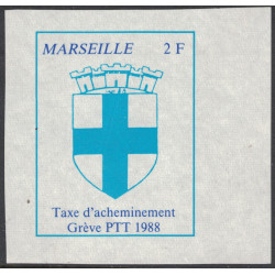 TIMBRE DE GREVE - N°44 MAURY - GREVE DE MARSEILLE 1988 - COTE 17€.