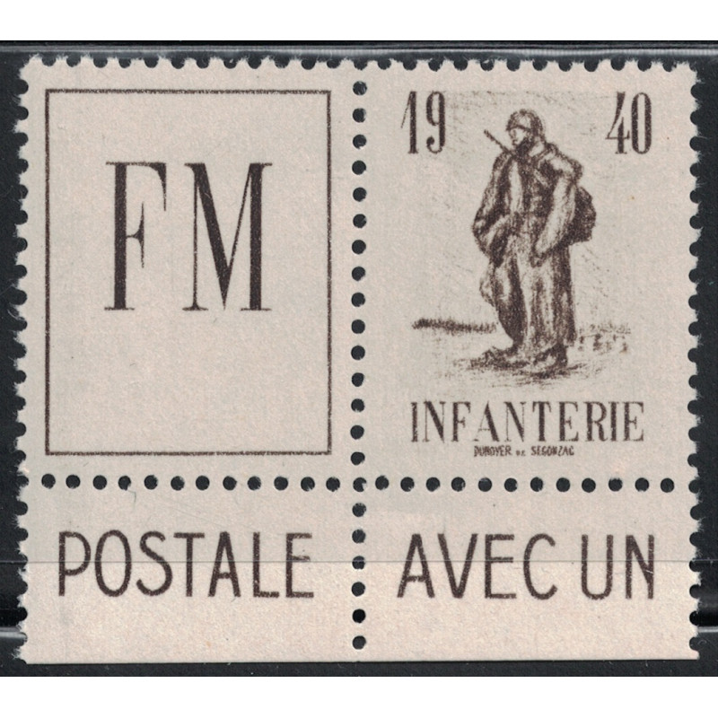 FM - No010A  INFANTERIE (INITIATIVE PRIVEE 1940) - EMIS EN CARNET - COTE 16€.