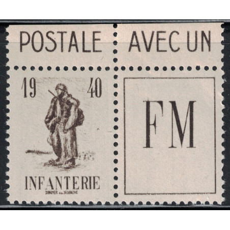 FM - No010A  INFANTERIE (INITIATIVE PRIVEE 1940) - EMIS EN CARNET - COTE 16€.