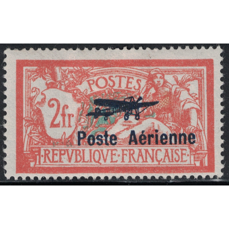 PA No001 - MERSON AVEC SURCHARGE AVION - NEUF - CHARNIERE - TACHE BRUNE - COTE 250€.