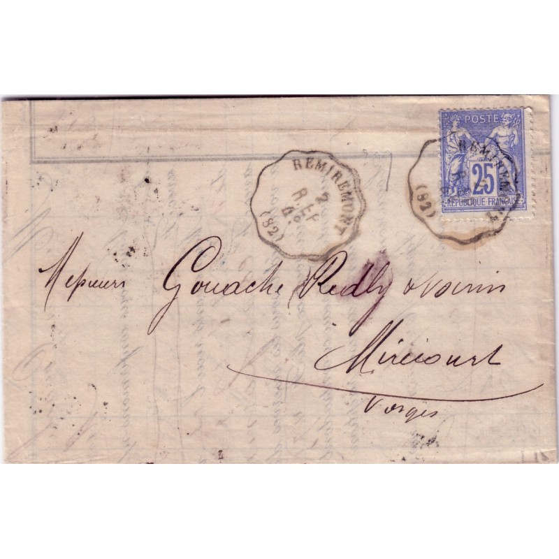VOSGES - REMIREMONT R.EP. CONVOYEUR STATION 3-12-1876