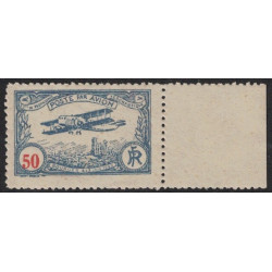VIGNETTE - POSTE AERIENNE - MEETING DE BOURGES - DU 4 AU 6 JUIN 1922 - 50c NEUF BORD DE FEUILLE.