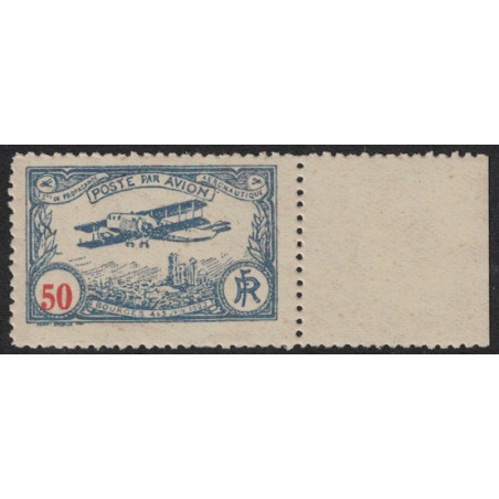 VIGNETTE - POSTE AERIENNE - MEETING DE BOURGES - DU 4 AU 6 JUIN 1922 - 50c NEUF BORD DE FEUILLE.