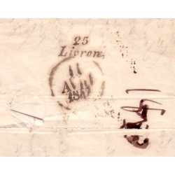 DROME - LIVRON CURSIVE DU 11-4-1847.