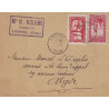 ALGERIE - LOURMEL - LETTRE POUR ALGER - TIMBRE DE L'EXPO INTERNATIONALE 1937.