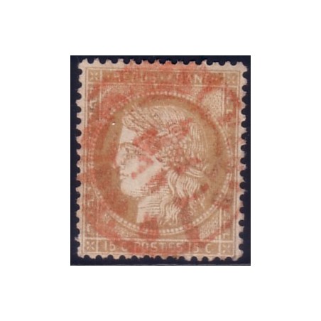 No055 - 15c CERES - OBLITERATION ROUGE DES IMPRIMES