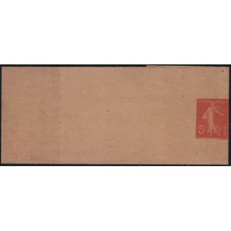 SEMEUSE - BANDE JOURNAL 5c ORANGE SUR CHAMOIS AVEC NUMERO - COTE 70€.