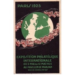 PASTEUR - ENTIER POSTAL NEUF - 45c ROUGE EXPOSITION PHILATELIQUE 1925.