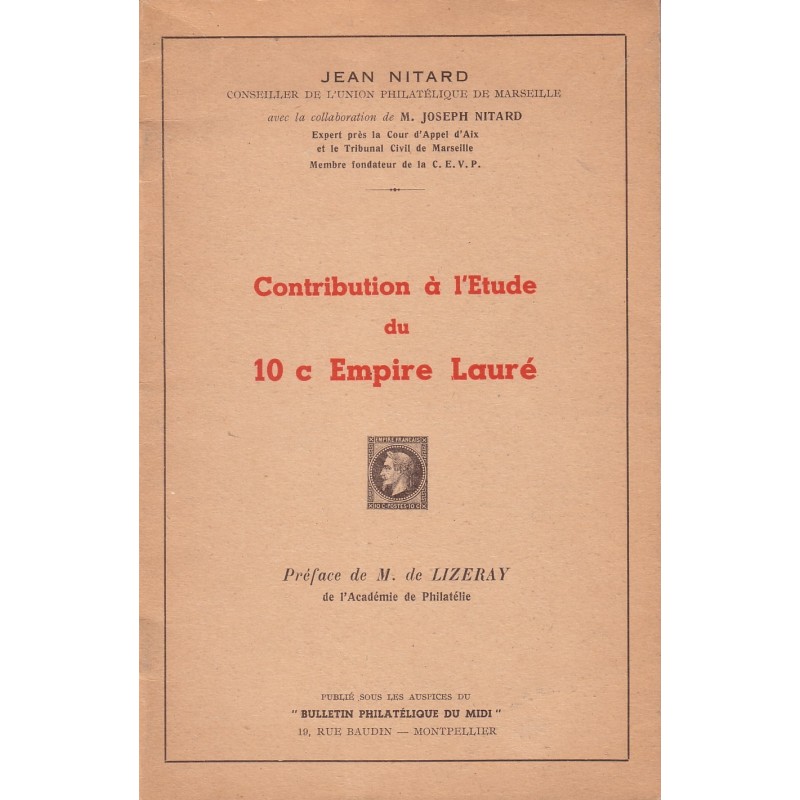 copy of CONTRIBUTION A L'ETUDE DU 10c EMPIRE LAURE - JEAN NITARD.