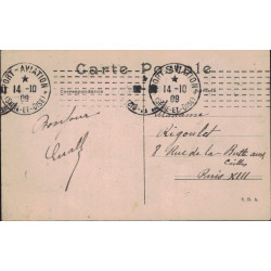 copy of PORT-AVIATION (Seine et Oise)-MEETING DE 1909 - OBLITERATION MECANIQUE SUR 5c SEMEUSE