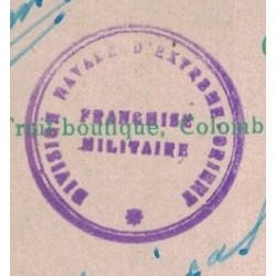 CUIRASSE WALDECK ROUSSEAU - DIVISION NAVALE D'EXTREME-ORIENT - CARTE EN FRANCHISE DE COLOMBO POUR LA FRANCE - 7-2-1932.