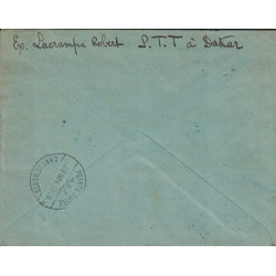 SENEGAL - 1er LIAISON AVION DIRECTE DAKAR-POINTE NOIRE PAR LIGNES AERIENNES MILITAIRES 26 NOVEMBRE 1943 - SUPERBE.