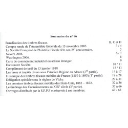 copy of LE TIMBRE FISCAL - N°87 - JUIN 2007 - SOCIETE FRANCAISE DE PHILATHELIE FISCALE.