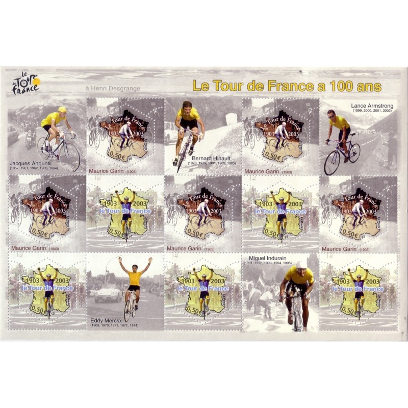 BLOC FEUILLET No0059 -TOUR DE FRANCE - 100 ANS.